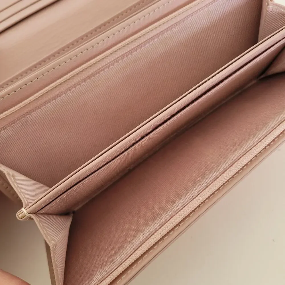 Samantha Thavasa Geniue Leather Wallet Boho Quality Bow Purple Designer Envelope